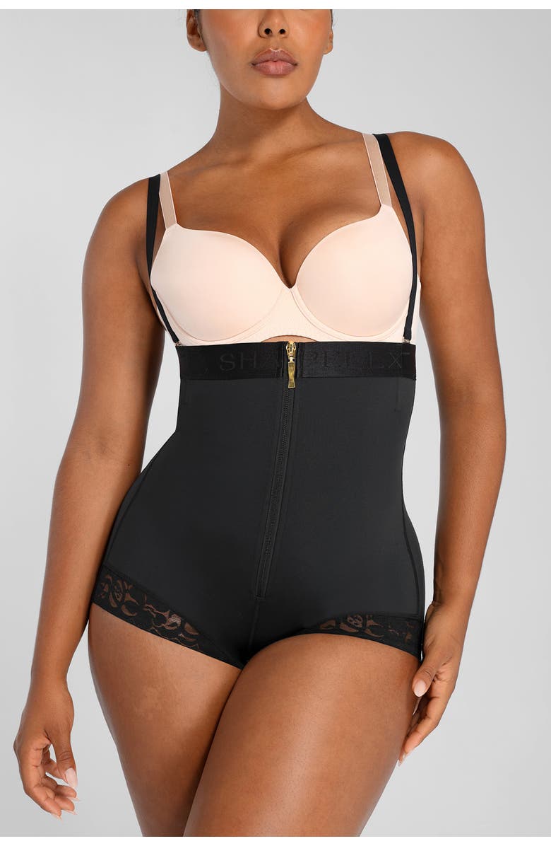 Shapellx Butt-Lifting Open Bust Panty, Main, color, Onyx Black