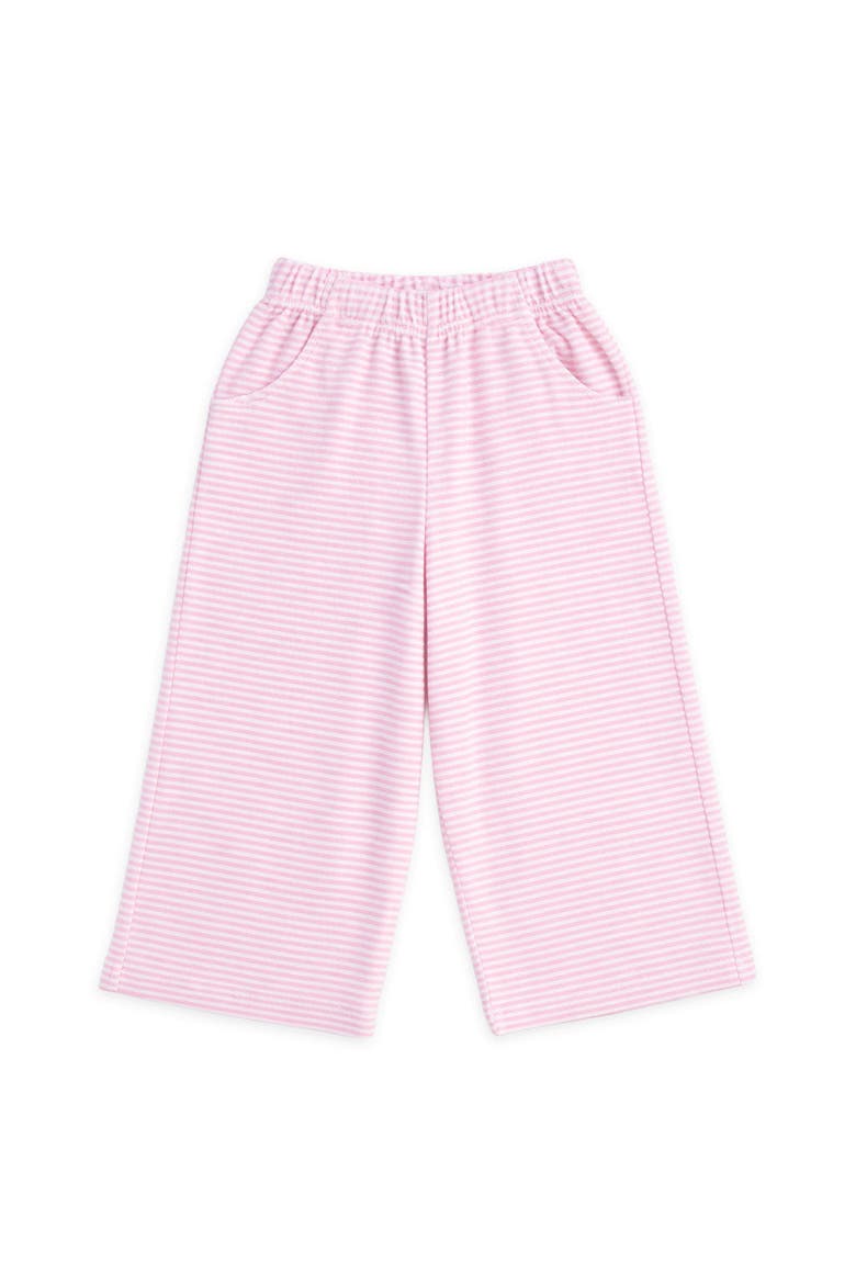 Stripe Terry Wide Leg Pant, Main, color, Pink/White