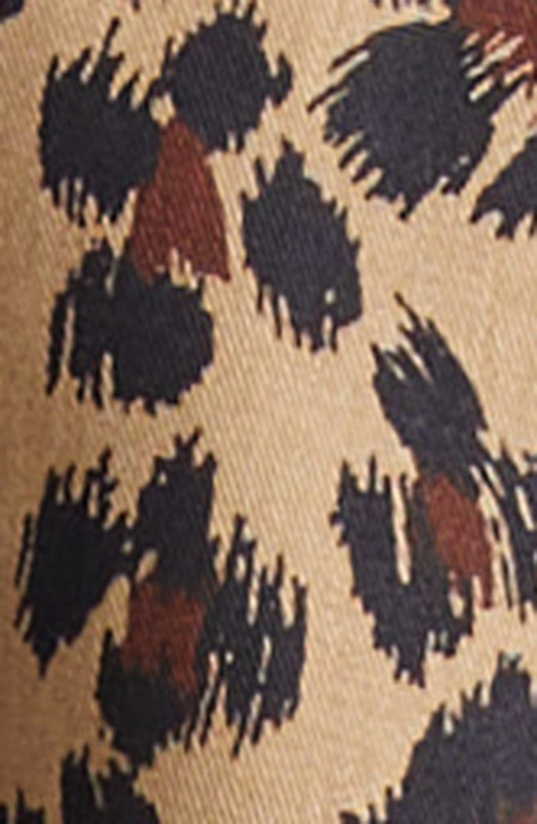 MILLE Josephine Gathered Sleeve Cotton Coat, Alternate, color, Cheetah