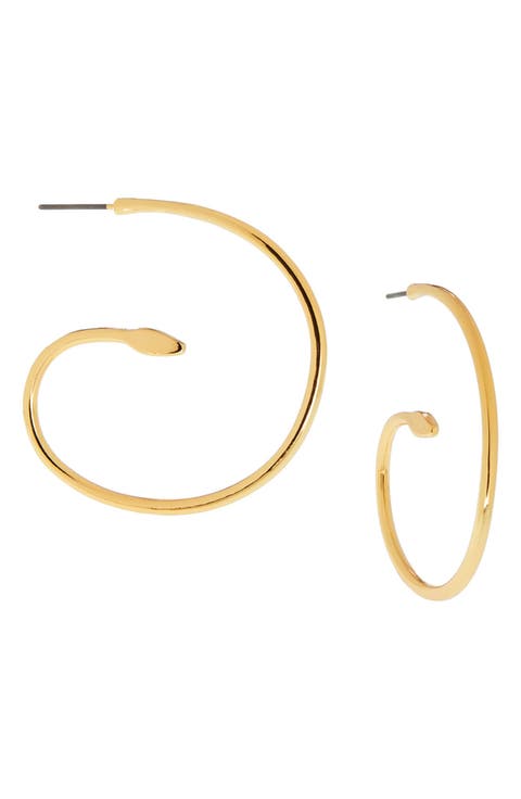 Serena Snake Hoop Earrings
