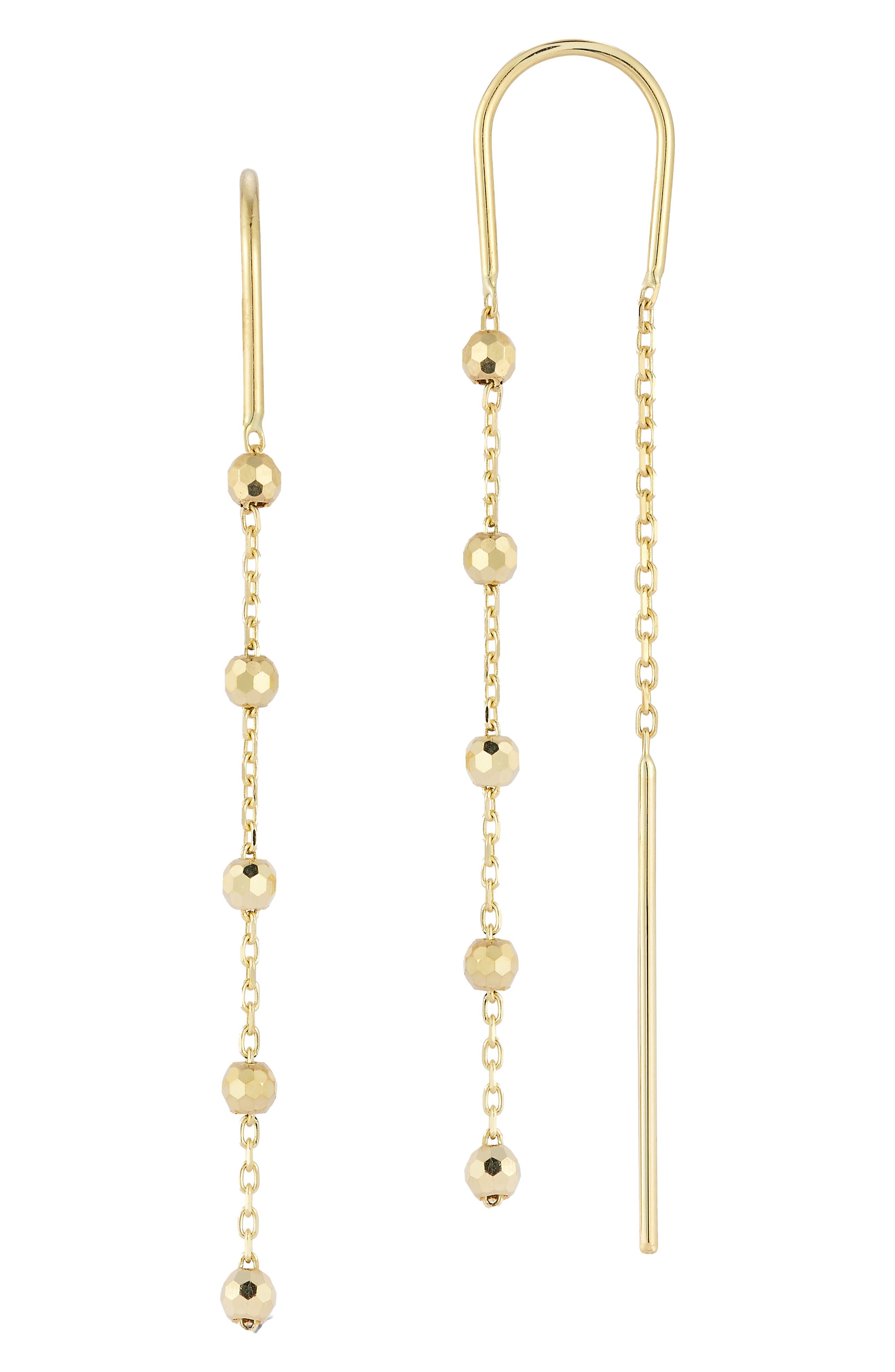 Ember Fine Jewelry 14K Gold Ball Drop Threader Earrings