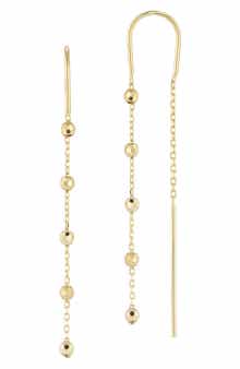 Ember Fine Jewelry 14K Gold Ball Drop Threader Earrings