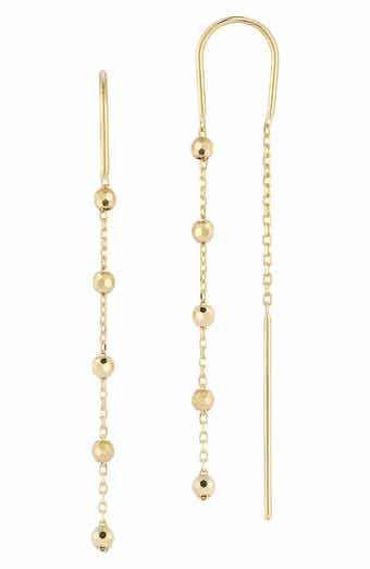 Ember Fine Jewelry 14K Gold Ball Drop Threader Earrings