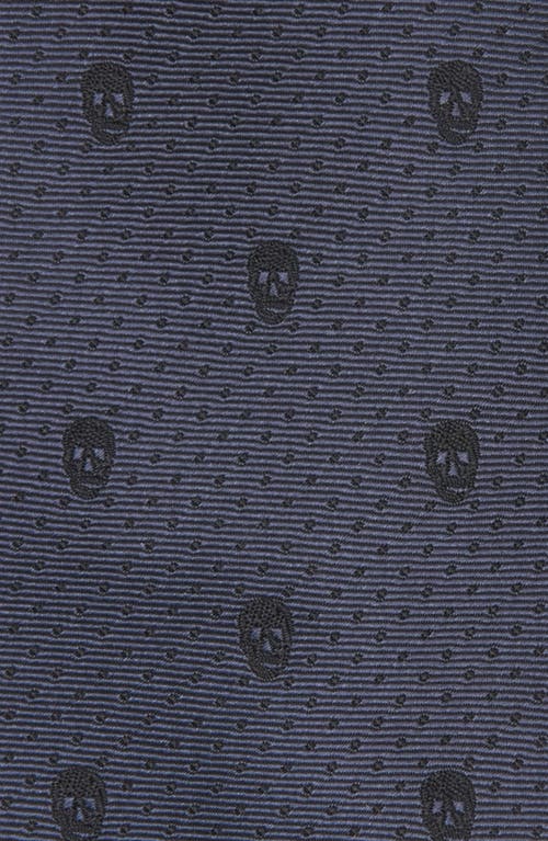 Alexander Mcqueen Skull Silk Tie In Black