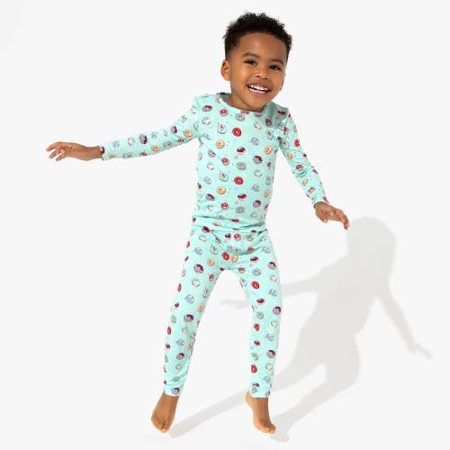 Bellabu Bear Kids' Blue Donut Set Of 2 Piece Pajamas In Blue