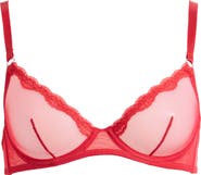 Fleur Du Mal Sheer Tulle Demi Bra