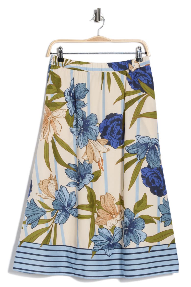 Border Full Maxi Skirt, Alternate, color, EGGNOG