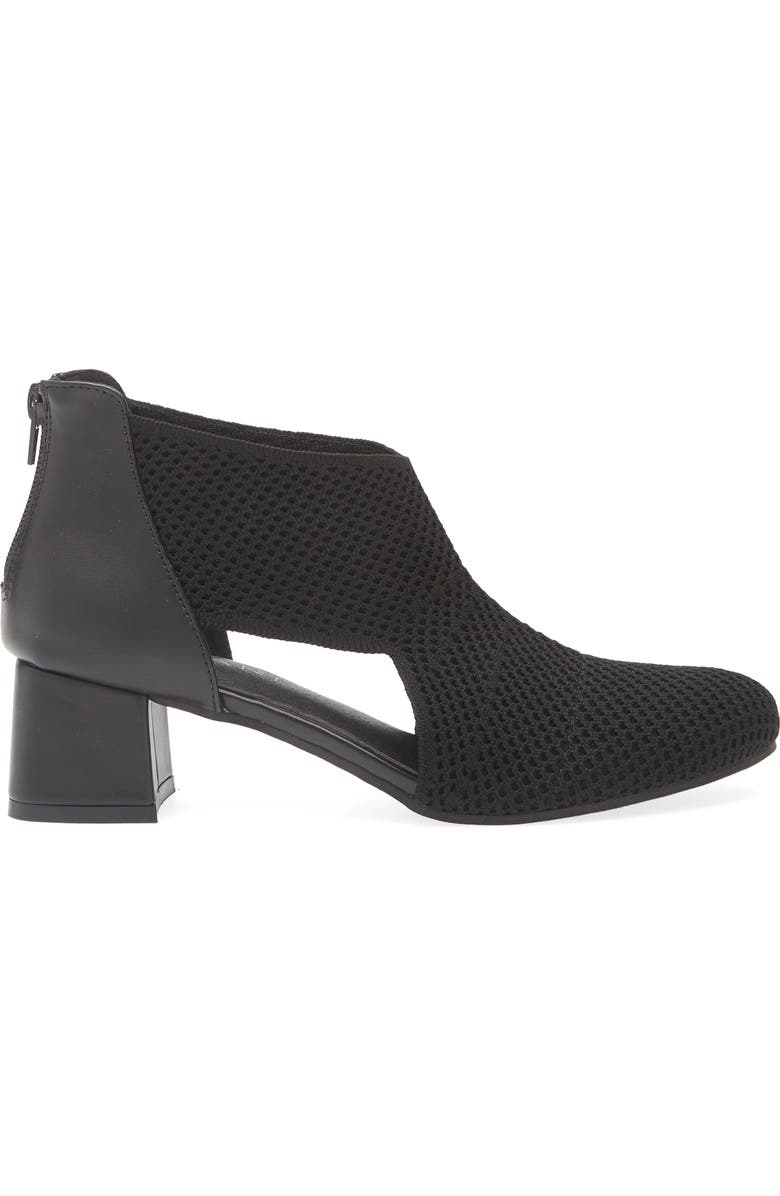 Tahari Back Zip Knit Bootie, Alternate, color, Black