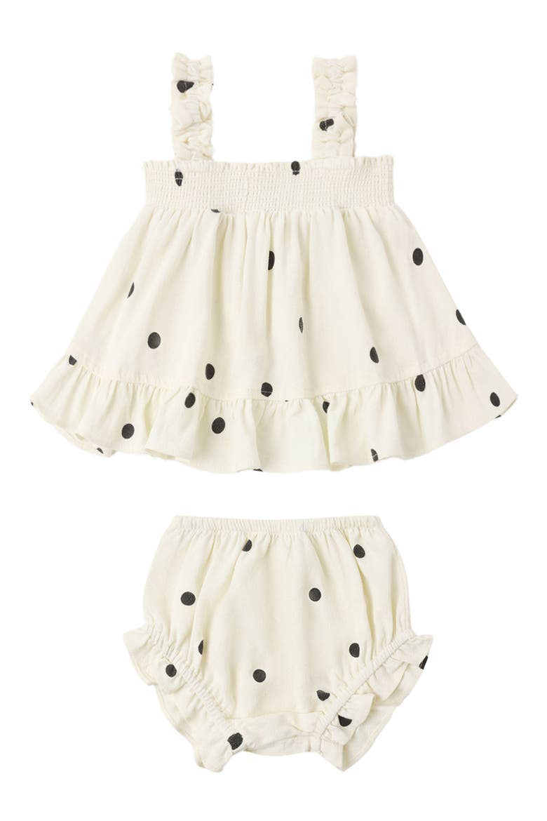Lala Polka Dot Tank Top & Bloomers, Main, color, NATURAL