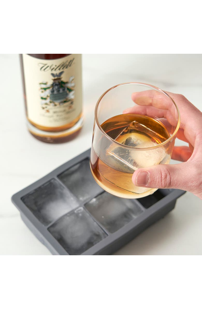 Viski Glacier Whiskey Ice Cube Tray with Lid in Grey, Alternate, color,