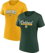 FANATICS Women's Fanatics Branded Green/Gold Oakland Athletics Fan T-Shirt Combo Set