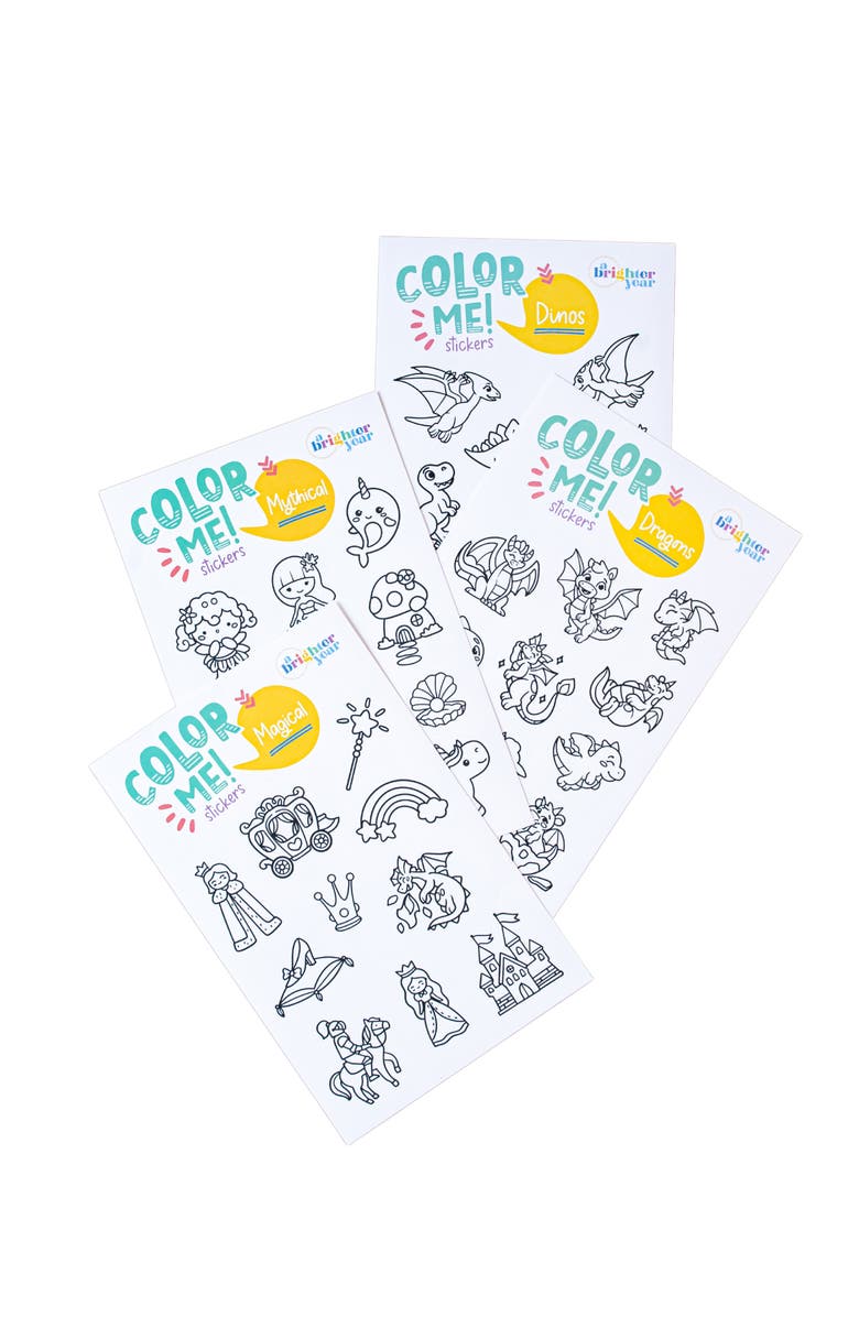 A Brighter Year Color Your Own Sticker Pages, Main, color, Mythical + Magical
