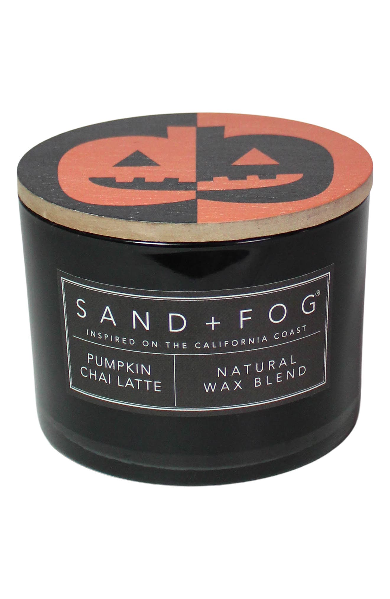 Pumpkin Chai Latte Black Jack-o'-Lantern Candle