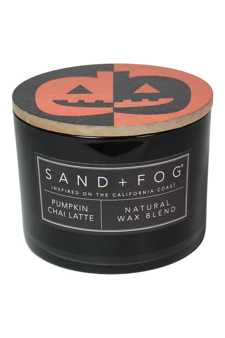 Pumpkin Chai Latte Black Jack-o'-Lantern Candle, Main, color, PUMPKIN CHAI LATTE