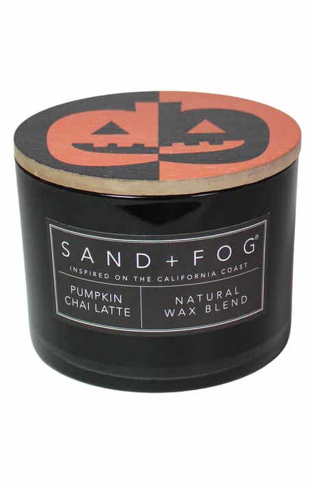Pumpkin Chai Latte Black Jack-o'-Lantern Candle