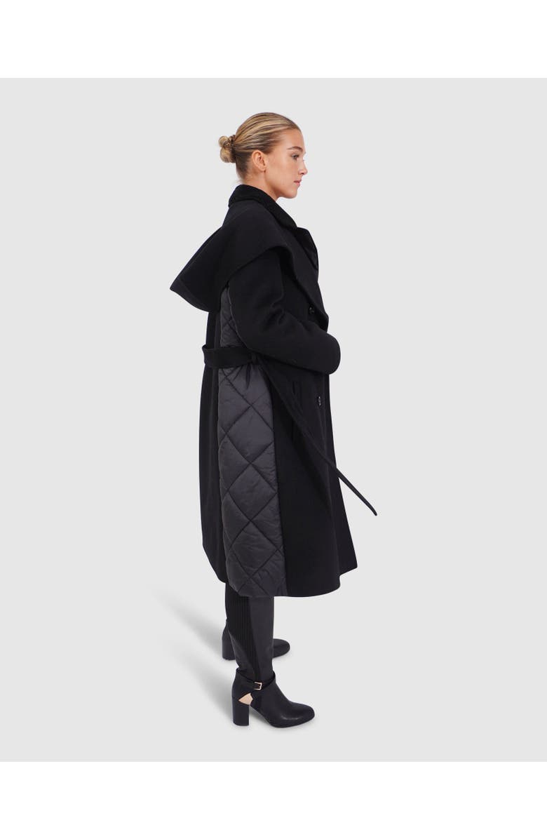 Belle & Bloom Walk Me Home Convertible Coat, Alternate, color, Black