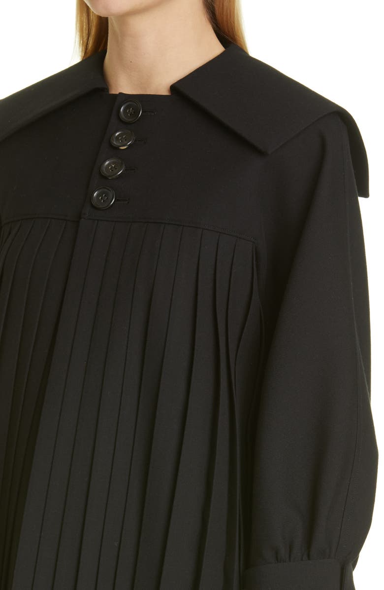 Tao Comme des Garçons Tricot Comme des Garçons Sailor Collar Wool Blend Pleated Jacket, Alternate, color,