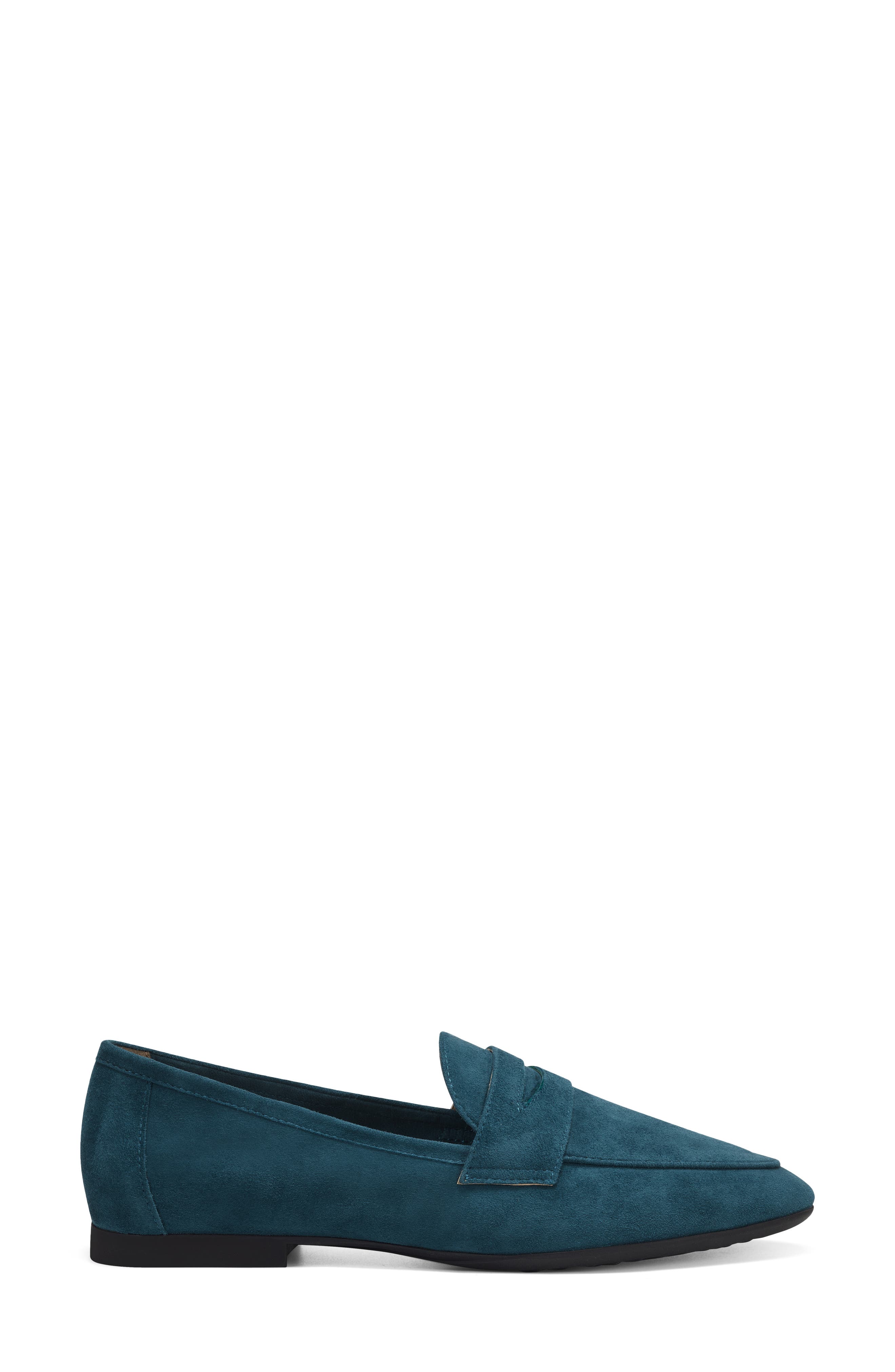 Hour Penny Loafer Flat, Alternate, color, NAVY SUEDE