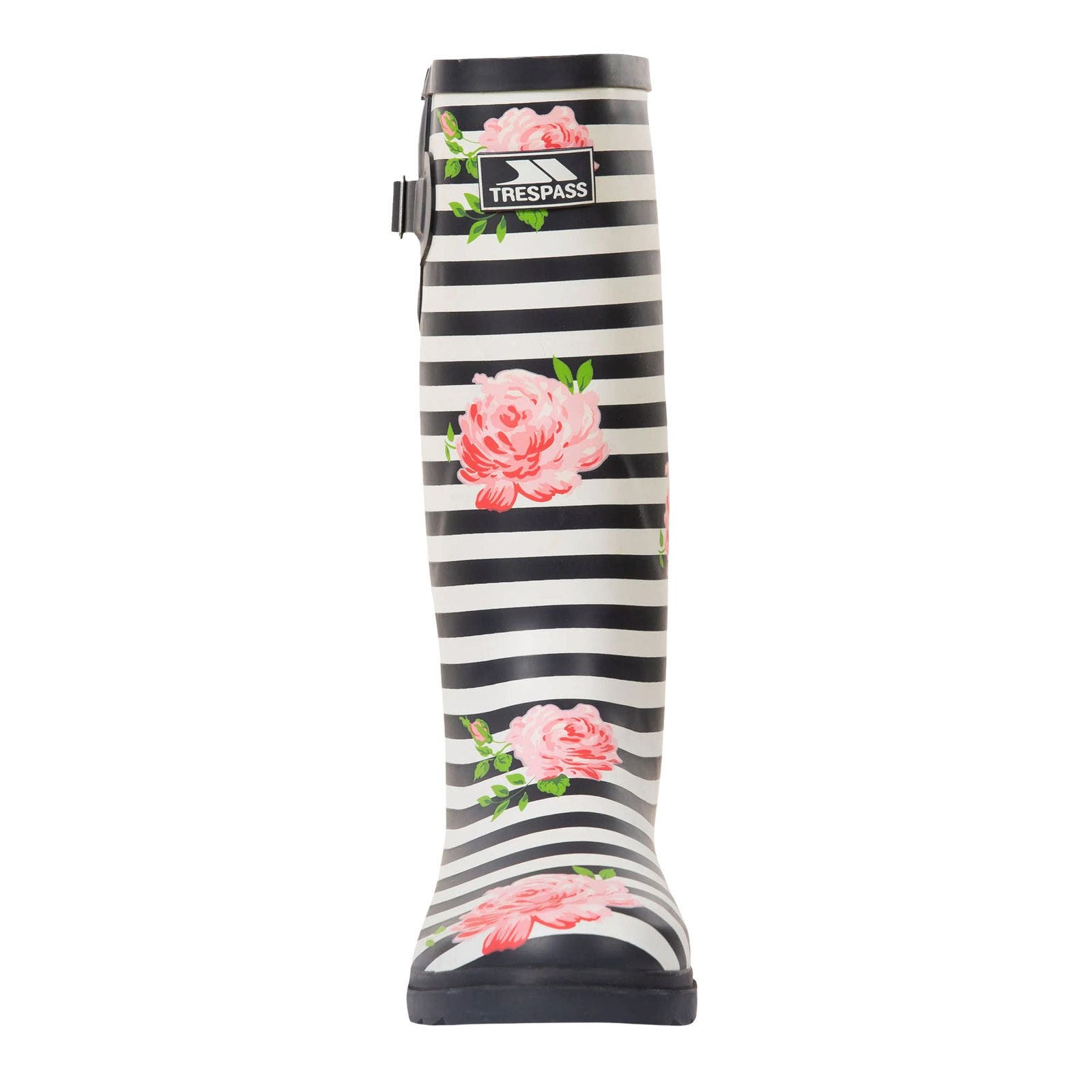 Elena Floral Galoshes, Alternate, color, Navy and White and Pink