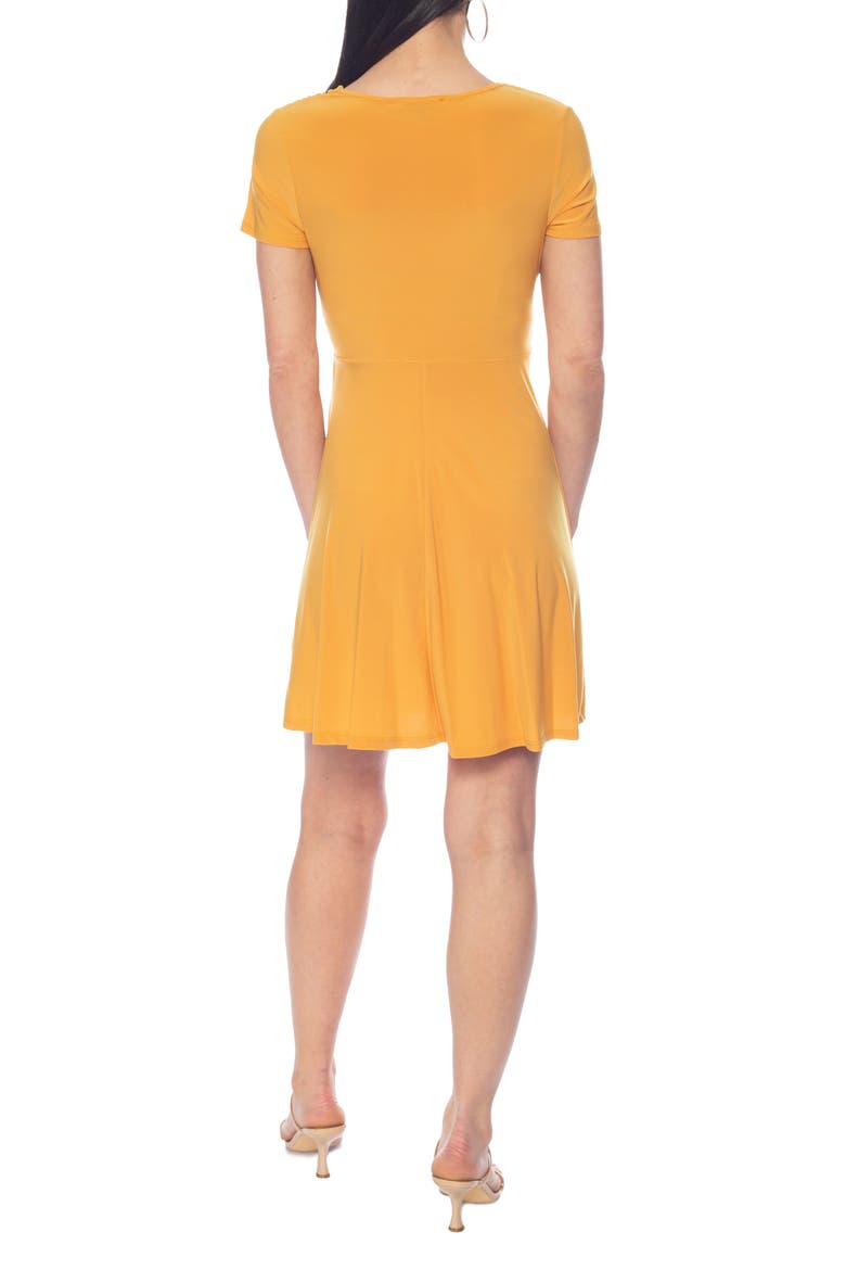 O-Ring Faux Wrap Jersey Dress, Alternate, color, MUSTARD