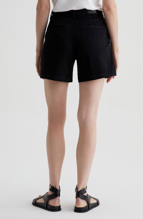 Ag Jude Stretch Twill Shorts In Sulfur Black