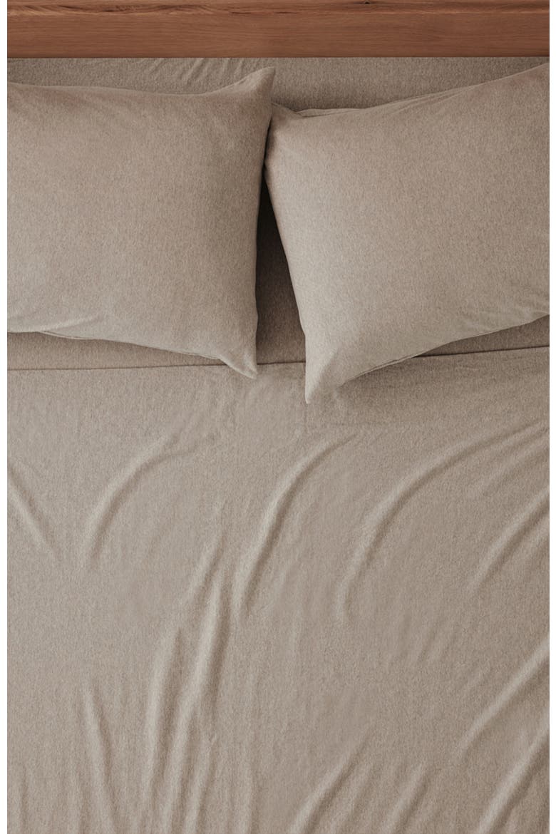 Organic Cotton Organic Favorite Tee Jersey Pillowcase 2-Pack, Alternate, color, Wheat Heather