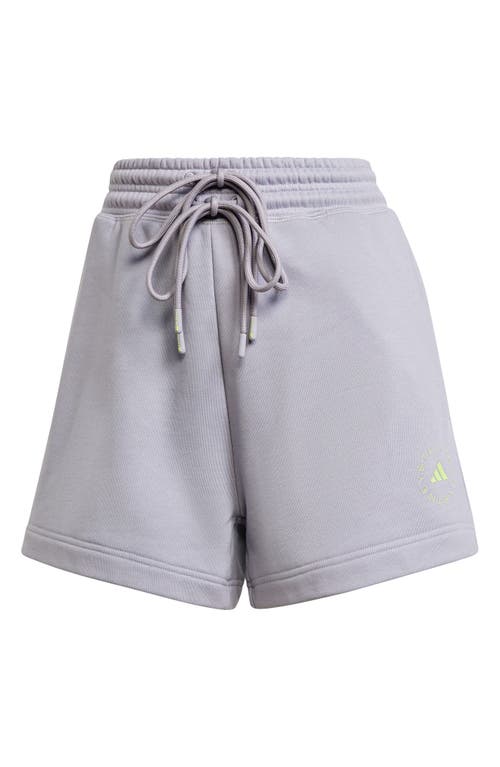 Adidas By Stella Mccartney Truecasuals Organic Cotton Drawstring Sweat Shorts In Gray