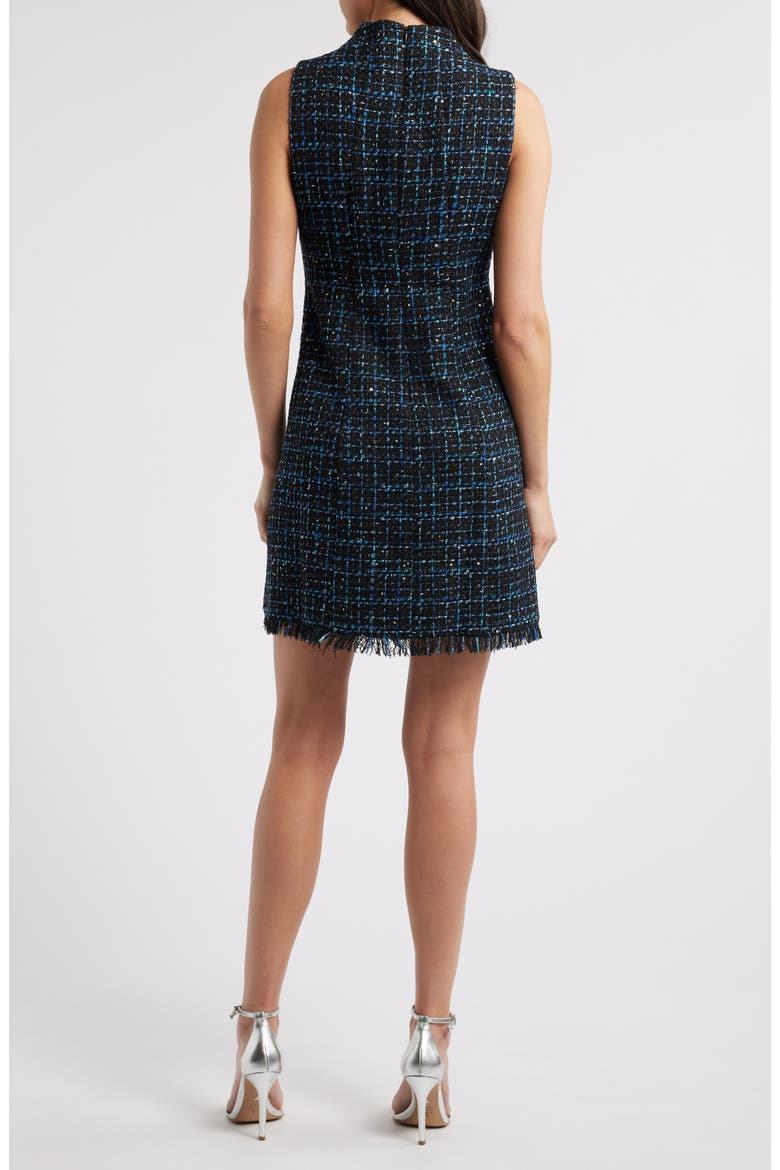 Sleeveless Bouclé Sheath Dress, Alternate, color, BLACK