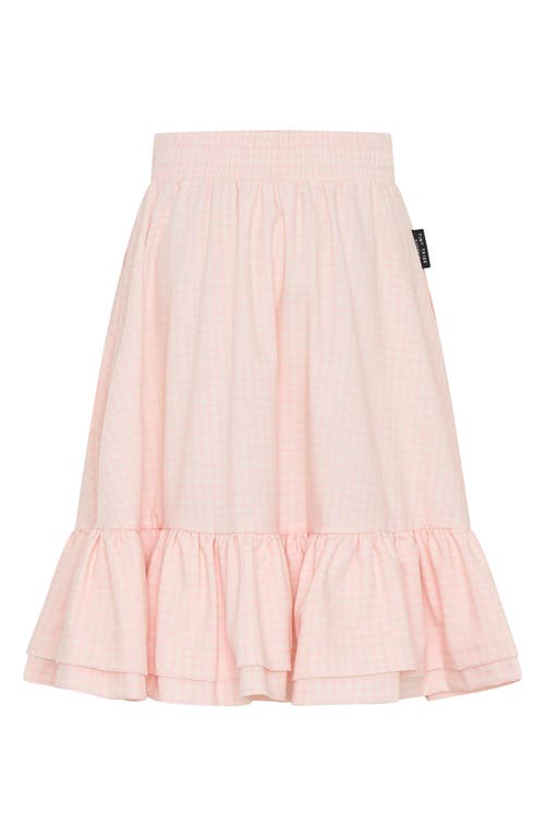 Tiny Tribe Kids' Plaid High-low Skirt In Pink