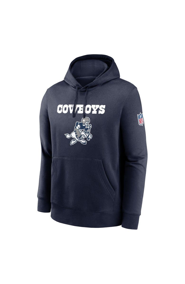 Nike Men's Nike  Navy Dallas Cowboys 2023 Sideline Club Alternate Tri-Blend Pullover Hoodie, Alternate, color, 