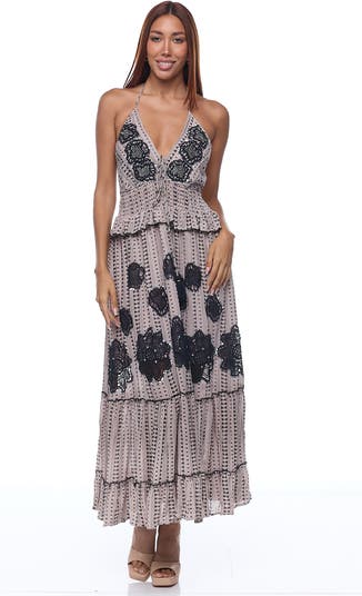 Halter Cotton Maxi Dress
