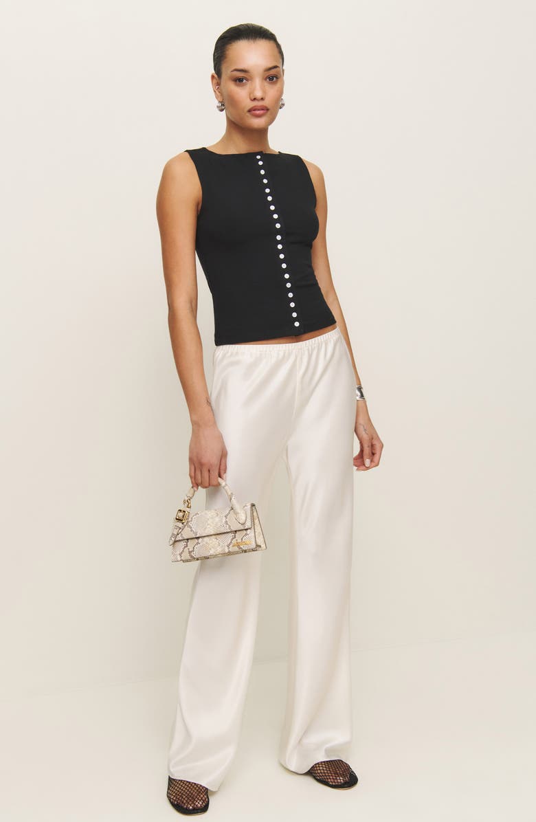 Reformation Julie Knit Tank, Alternate, color, Black