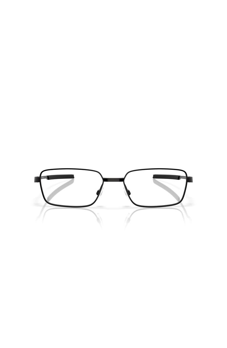 Oakley 57mm Rectangle optical glasses, Alternate, color, Black