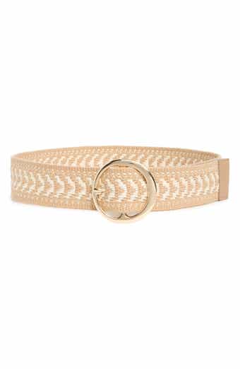 Steve Madden Woven Faux Raffia Belt