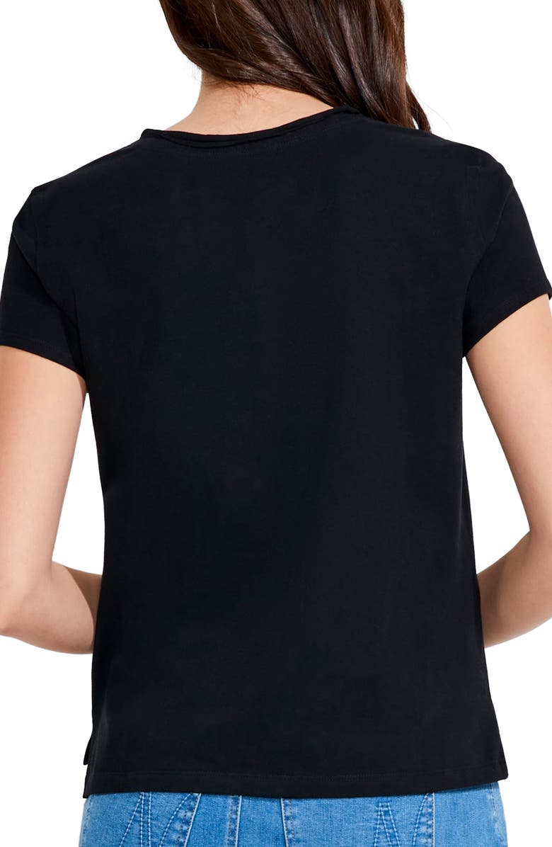 NZT by NIC+ZOE Rolled V-Neck Stretch Cotton T-Shirt, Alternate, color,