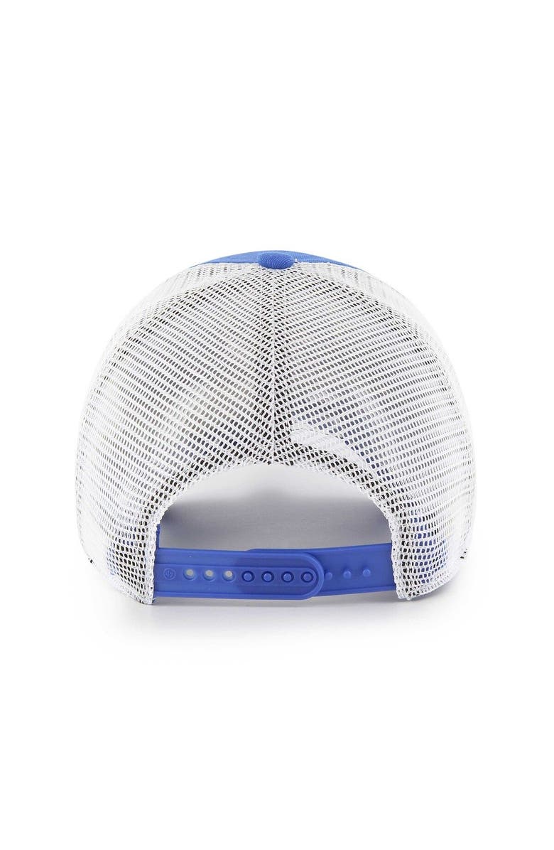 '47 Men's '47 Royal/White Los Angeles Rams Highline Clean Up Trucker Snapback Hat, Alternate, color, Royal