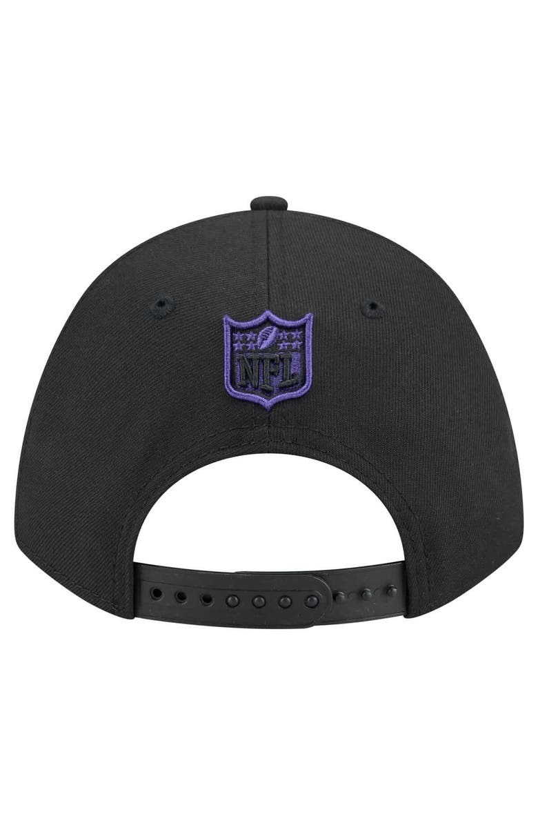 New Era Men's New Era Black Baltimore Ravens Team Collection 9FORTY M-Crown Adjustable Hat, Alternate, color, Black