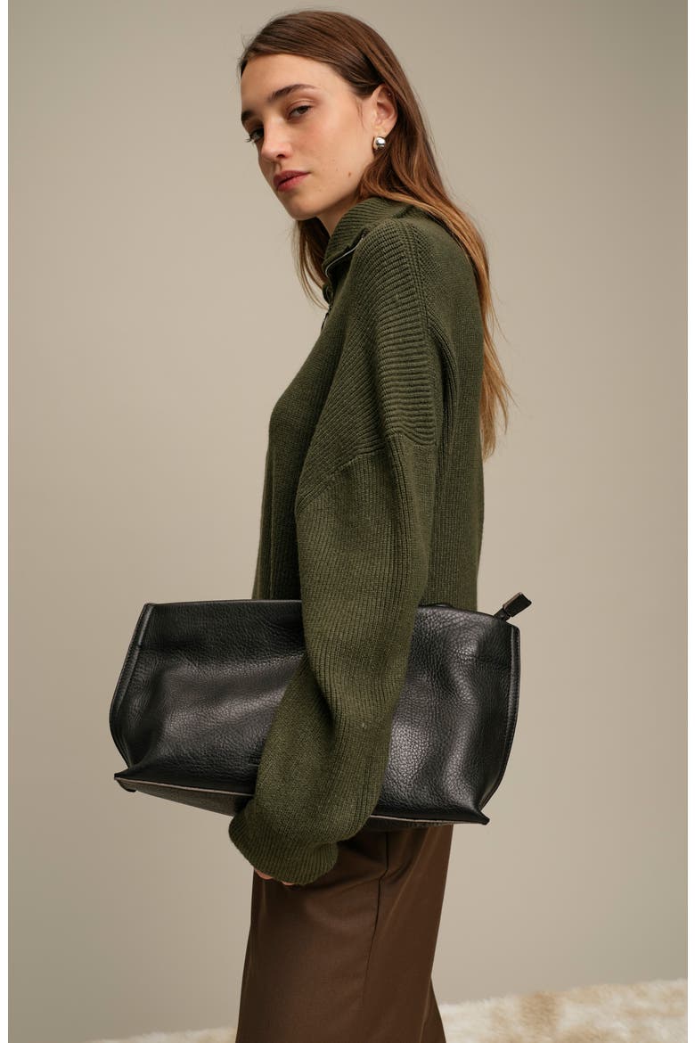 Spencer Half Zip Sweater, Alternate, color, ARMY