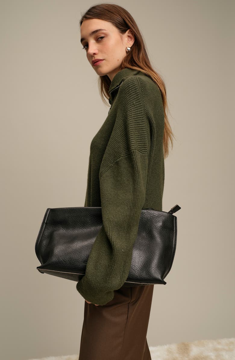 DELUC Spencer Half Zip Sweater, Alternate, color, Army