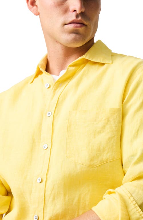 Rodd & Gunn Coromandel Linen Shirt In Sunshine