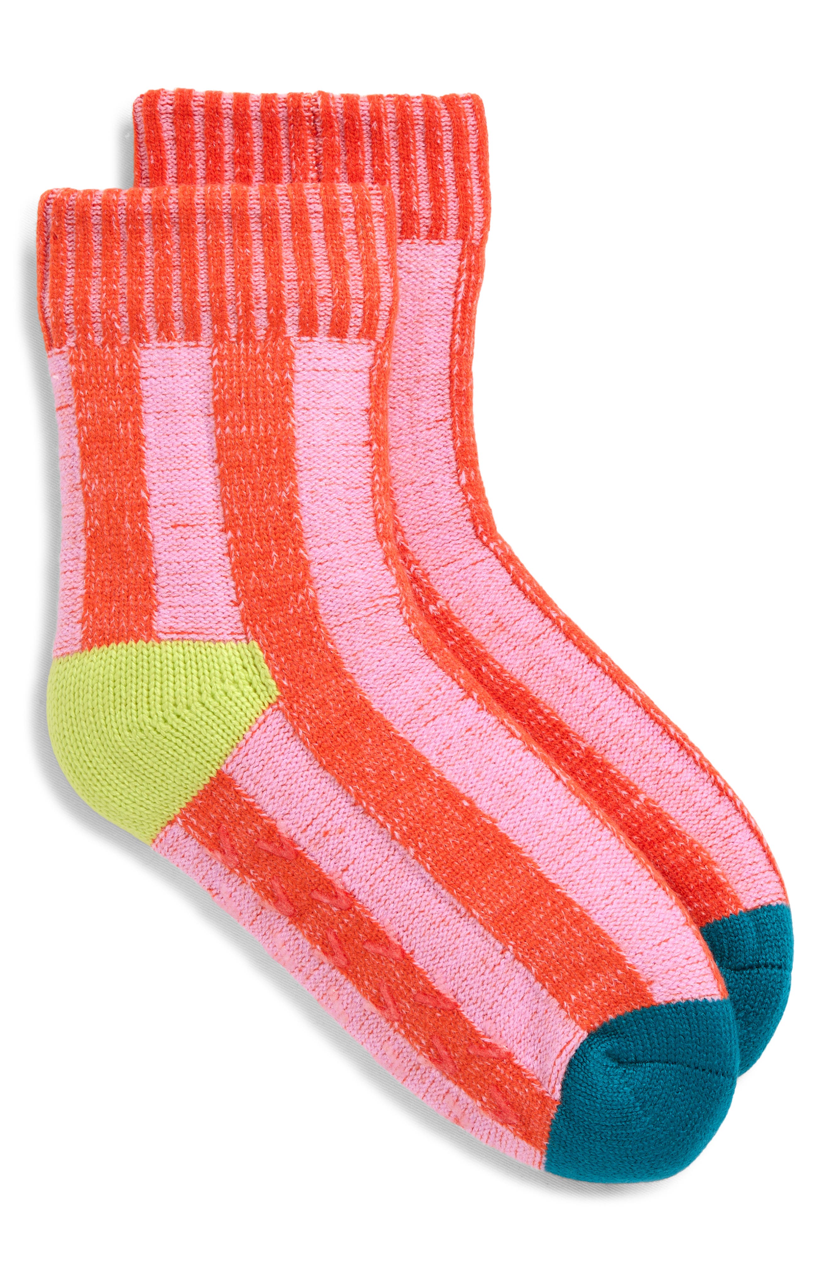 verloop Mismatch House Crew Socks in Desert 