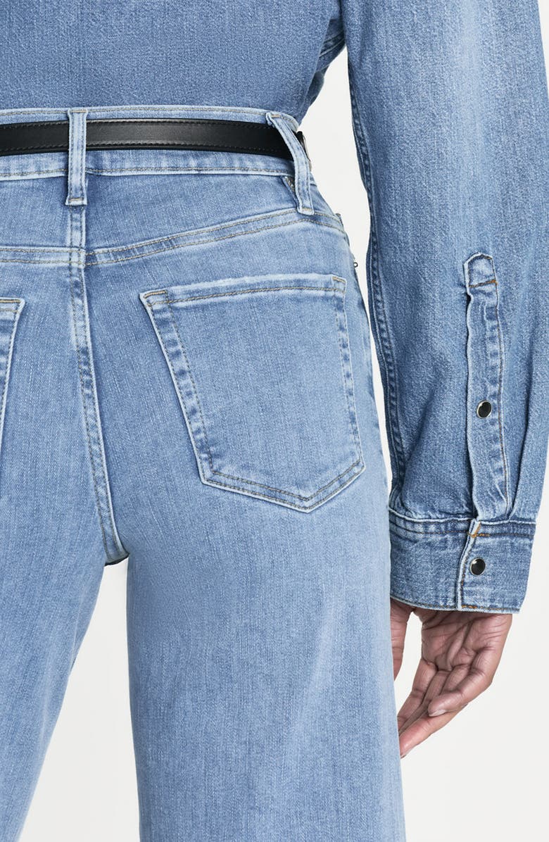 FRAME Le Slim Raw Fray Hem Palazzo Jeans, Alternate, color, 