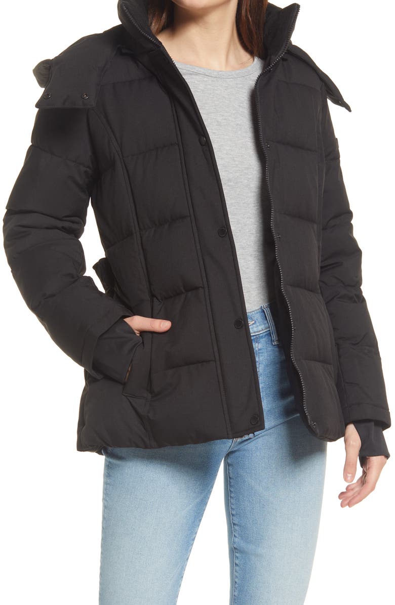 Sam Edelman Water Repellent Parka with Detachable Hood, Main, color, 