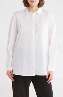 Eileen Fisher Organic Cotton Button-Up Shirt