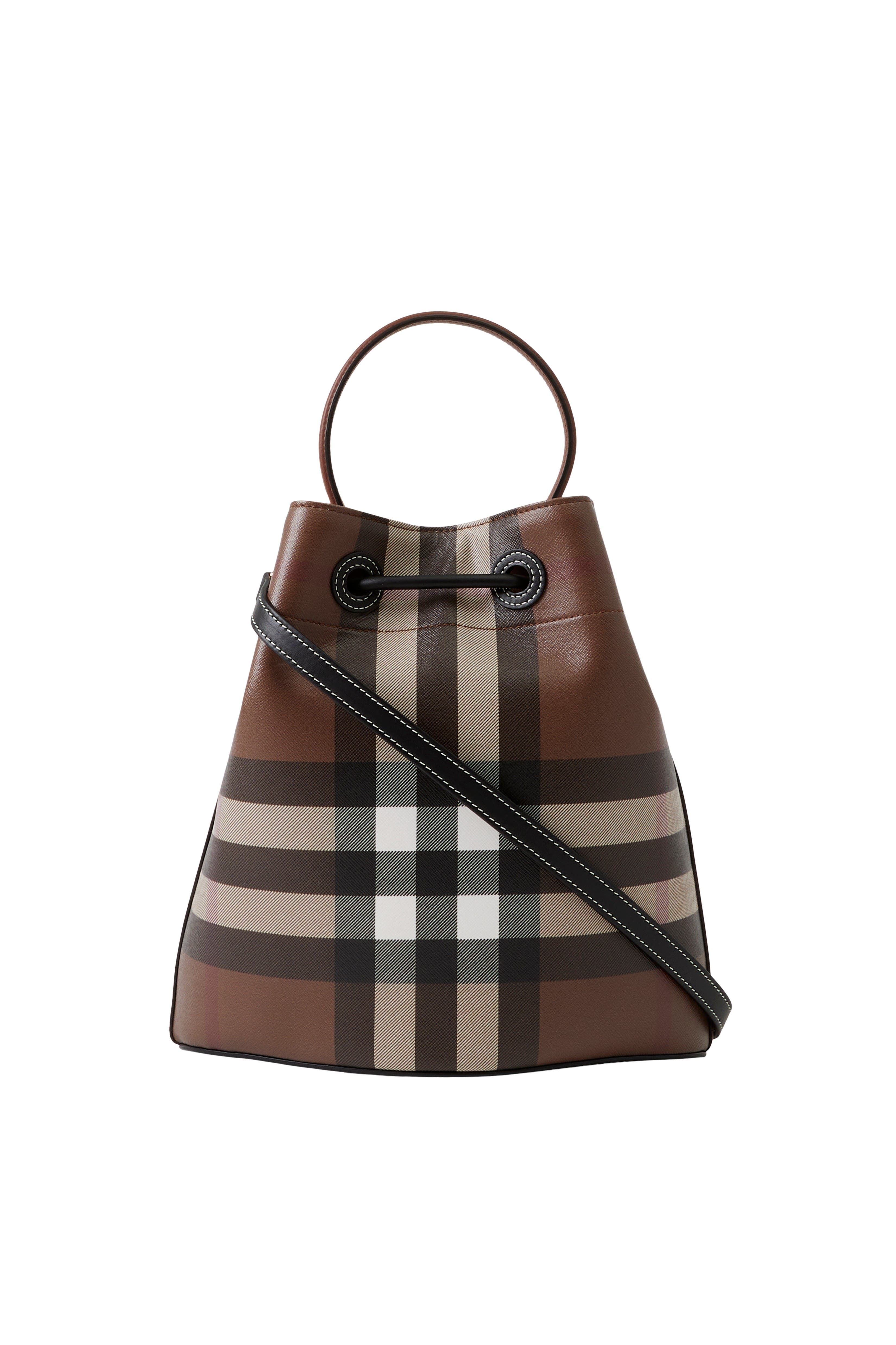 Burberry Small TB Bucket Bag, Alternate, color, Dark Birch Brown