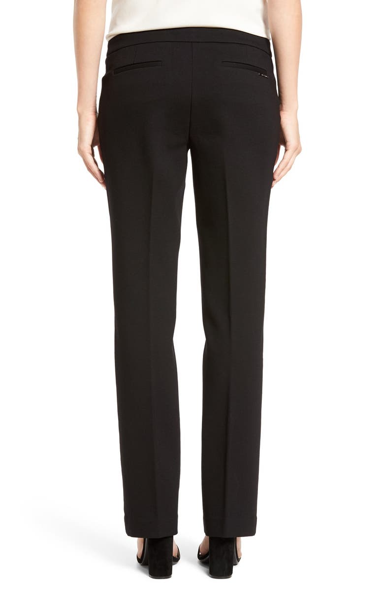 Anne Klein Compression Flare Leg Ponte Pants, Alternate, color, Anne Black