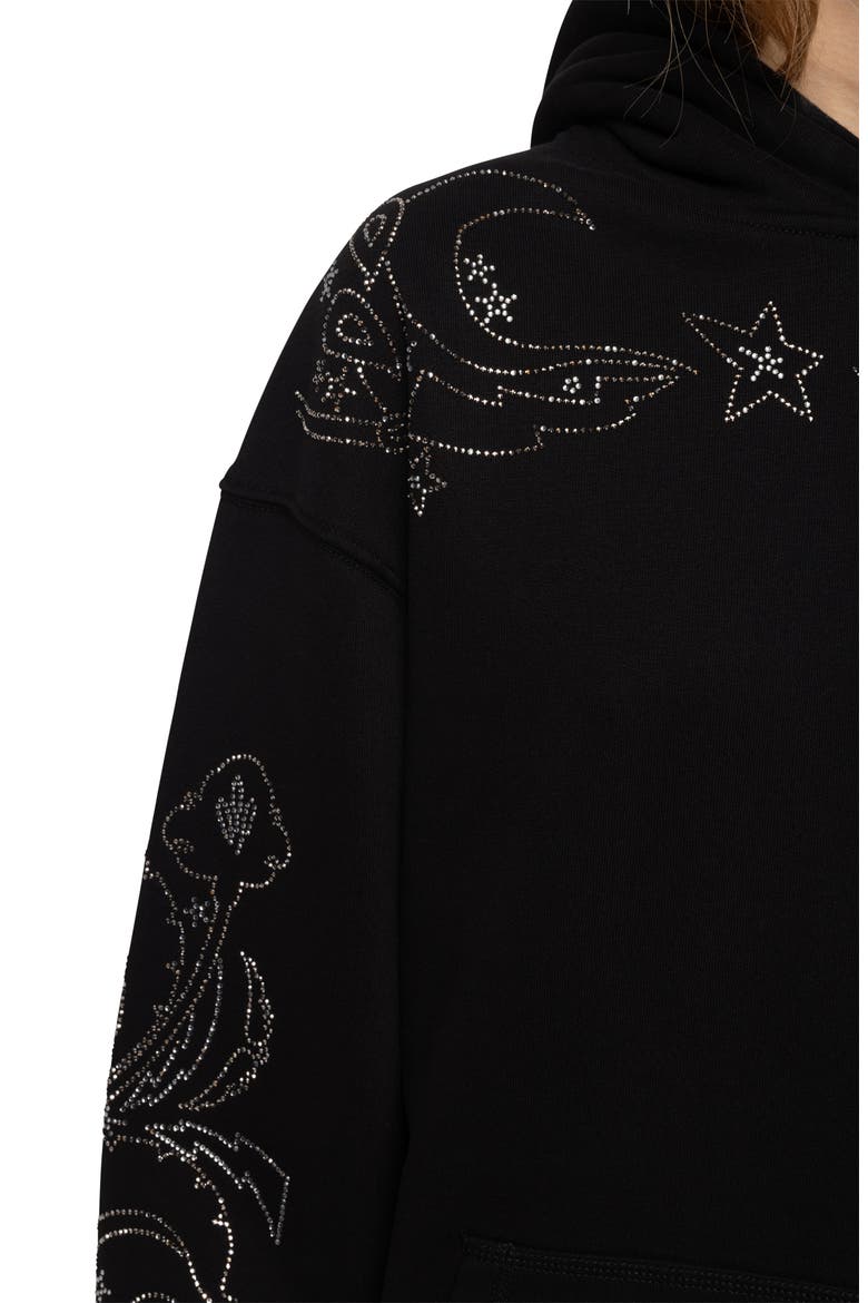 Sweela Strass Hoodie, Alternate, color, BLACK