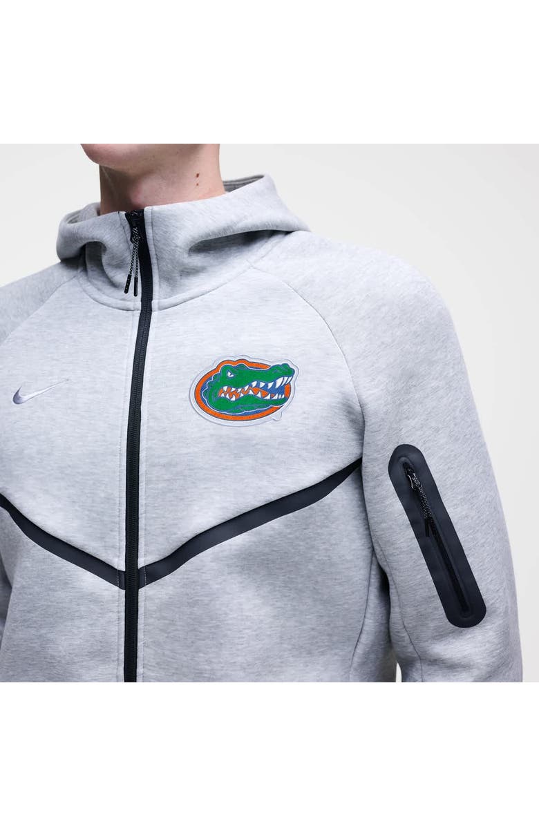 Nike Men's Nike Heather Gray Florida Gators Tech Fleece Full-Zip Windrunner Hoodie, Alternate, color, Heather Gray