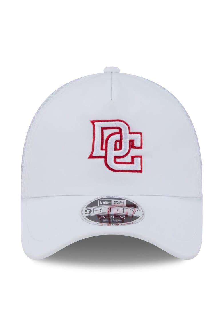 Men's New Era White Washington Nationals 2026 Batting Practice Apex 9FORTY Adjustable Trucker Hat, Alternate, color, White