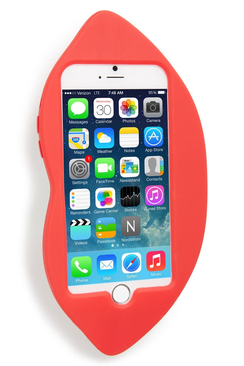 Lips iPhone 6/6s Case, Alternate, color, RED